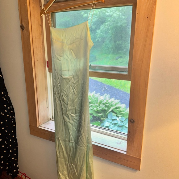 Helmut Lang Celery Green silk dress (XS, US2) - Picture 6 of 7